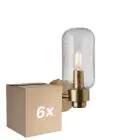 Fordelspakke 6x Nordlux Tutan Vægbelysning Glas Messing | Egnet til E14