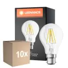 Fordelspakke 10x Ledvance Classic Performance LED Pære B22d Pære filament klar 4W 470lm - 827 ekstra varm hvid | erstatter 40W