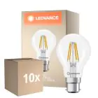 Fordelspakke 10x Ledvance Classic LED B22 Pære Filament Klar 3.4W 470lm - 827 Ekstra Varm Hvid | Erstatter 40W