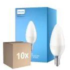 Fordelspakke 10x Philips Corepro LED Kerte E14 matt 7W 806lm - 840 kold hvid | erstatter 60W