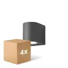 Fordelspakke 4x D'Lite Vægbelysning Vossem Sort | IP54 - Egnet Til 1x GU10