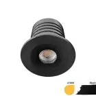 EcoDim Forsænket Spot Mini Sort 2.5W 155lm 30D - 827 Ekstra Varm Hvid | 35mm - Udsnit 28mm - IP67 - Dæmpbar