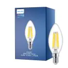 Philips MASTER Value LED Kerte E14 filament klar 3.4W 470lm - 927 | bedste farvegengivelse - dæmpbar – erstatter 40W