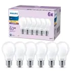 Fordelspakke 6x Philips Pære LED E27 Pære Matt 7W 806lm - 827 Ekstra Varm Hvid