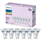 Fordelspakke 6x Philips LED Spot GU10 PAR16 5W 355lm 36D - 827 Ekstra Varm Hvid