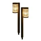 Dobbeltpakke 2x Interlight Jordspyd Lys Solar Have Lanterne Sort 1W 40lm - 830 Varm Hvid | incl. Batteri