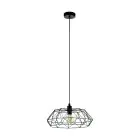 Eglo Pendel Lampe Carlton 2 Stål Sort | IP20 - Egnet til 1x E27 
