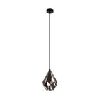 Eglo Pendel Lampe Carlton 1 Sort, Kobber | Egnet til E27