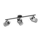 Eglo Loftlampe Berregas Stål Sort Krom | IP20 - Egnet til 3x E27 