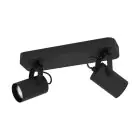 Eglo Loftlampe Sorego Stål Sort 2x2.8W 2x250lm - 830 Varm Hvid | IP20 - Inkl. 2x GU10