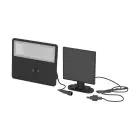 Eglo Vægbelysning Panettieri Solar Sort 6W 860lm - 840 Kold Hvid | IP65 - Bevægelsessensor