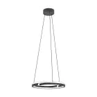 Eglo Pendel Lampe Mezzomonte Aluminium Stål Sort 20W 1600lm - 827-865 Justerbar Hvid | IP20 - Dæmpbar 