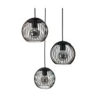 Eglo Pendel Lampe Almanzora Stål Sort Kobber | IP20 - Egnet til 3x E27 