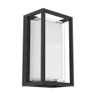 Eglo Vægbelysning Genovese Aluminium Sort 10W 1050lm - 865 Dagslys | IP65 - Bevægelsessensor