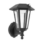 Eglo Vægbelysning Prietta Solar Sort 6W 800lm - 827 Ekstra Varm Hvid | IP44 - Bevægelsessensor