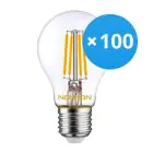 Fordelspakke 100x Noxion Lucent LED E27 Pære filament klar 4.5W 470lm - 822-827 Dim To Warm | dæmpbar - erstatter 40W