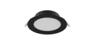 Noxion LED Downlight Hera Flad Forsænket Sort 9W 900lm 80D - 827-830-840 CCT | 132mm - Udsnit 120mm