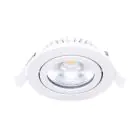 Noxion LED Vipbar Slim Spot Hvid Runde 6W 520lm 60D - 927 Ekstra Varm Hvid | 85mm - IP54 - Dæmpbar - Bedste Farvegengivelse